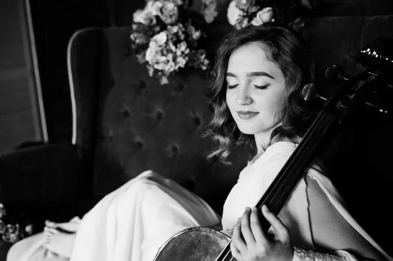 Joven con violín